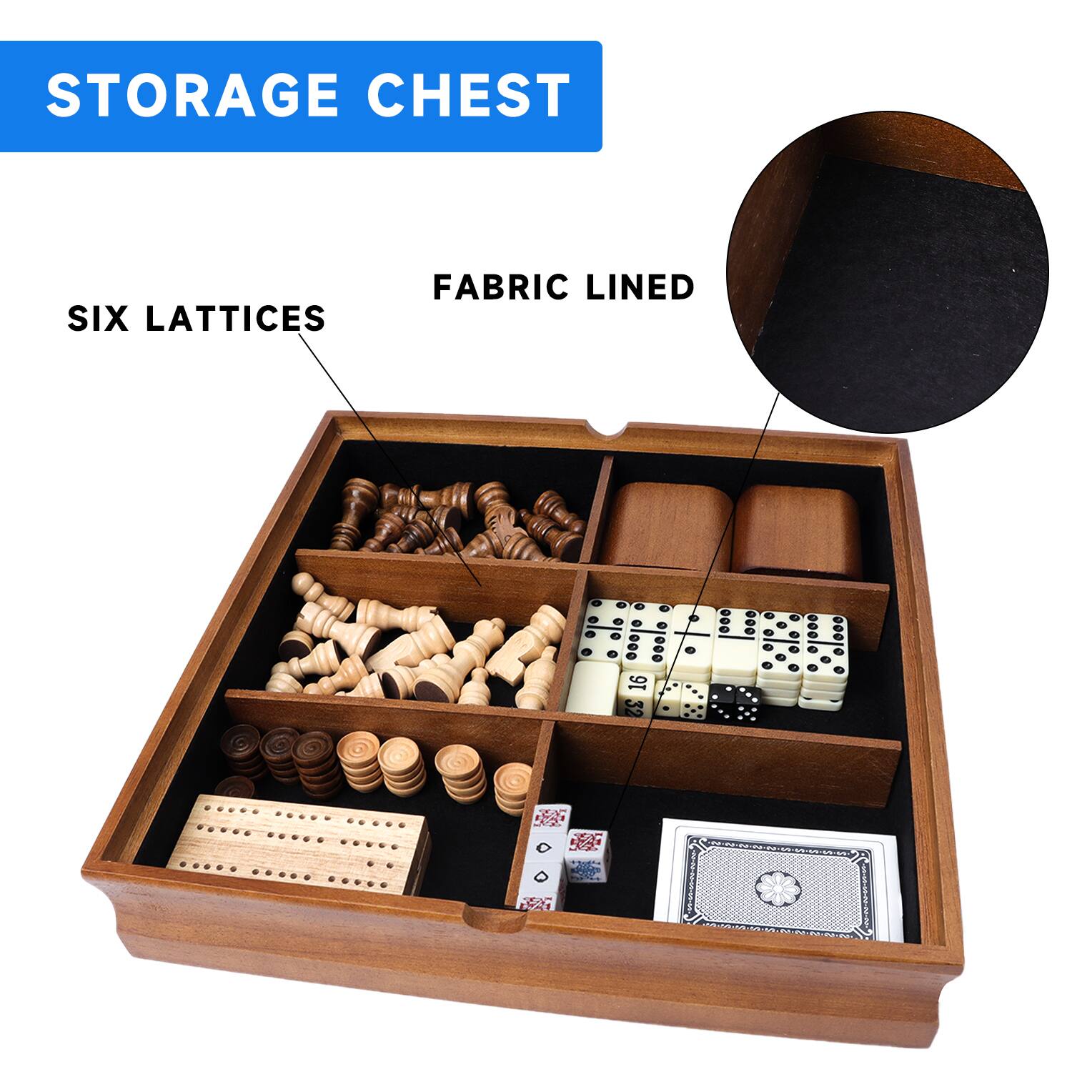 STORAGE CHEST
SIX LATTICES
FABRIC LINED