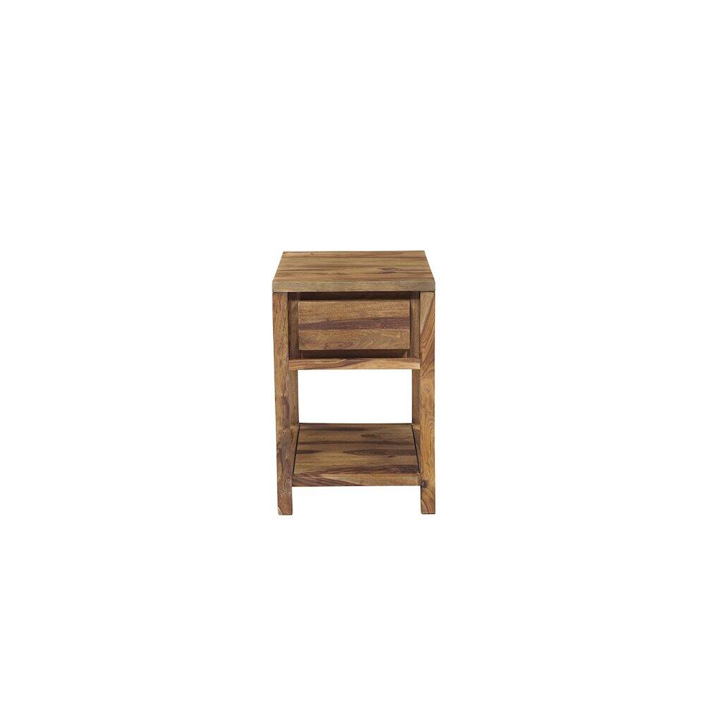 Alt View 6. Porter Designs - Porter Designs Urban Solid Sheesham Wood End Table, Natural - Brown.