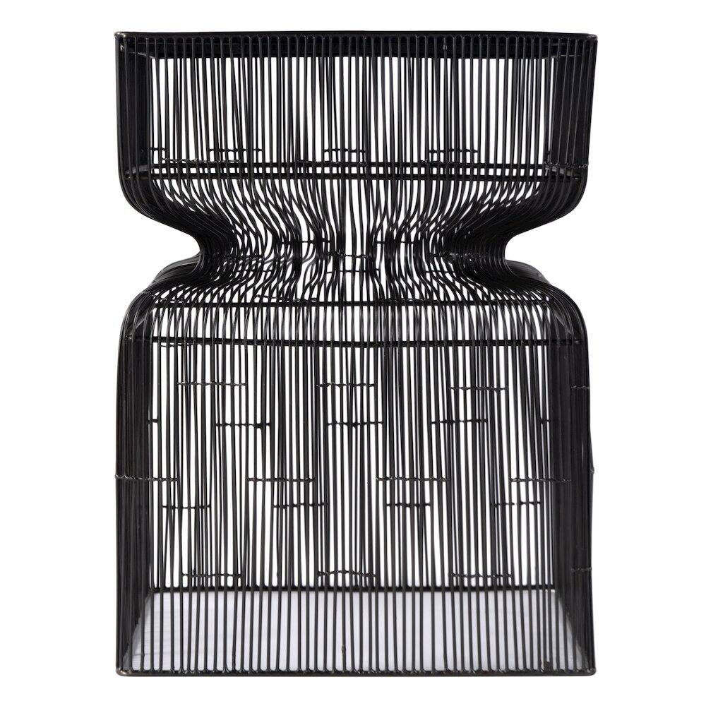 Angle. Butler Specialty - Ivar 14 in. W Square Stainless Steel Modern End Table - Bronze.