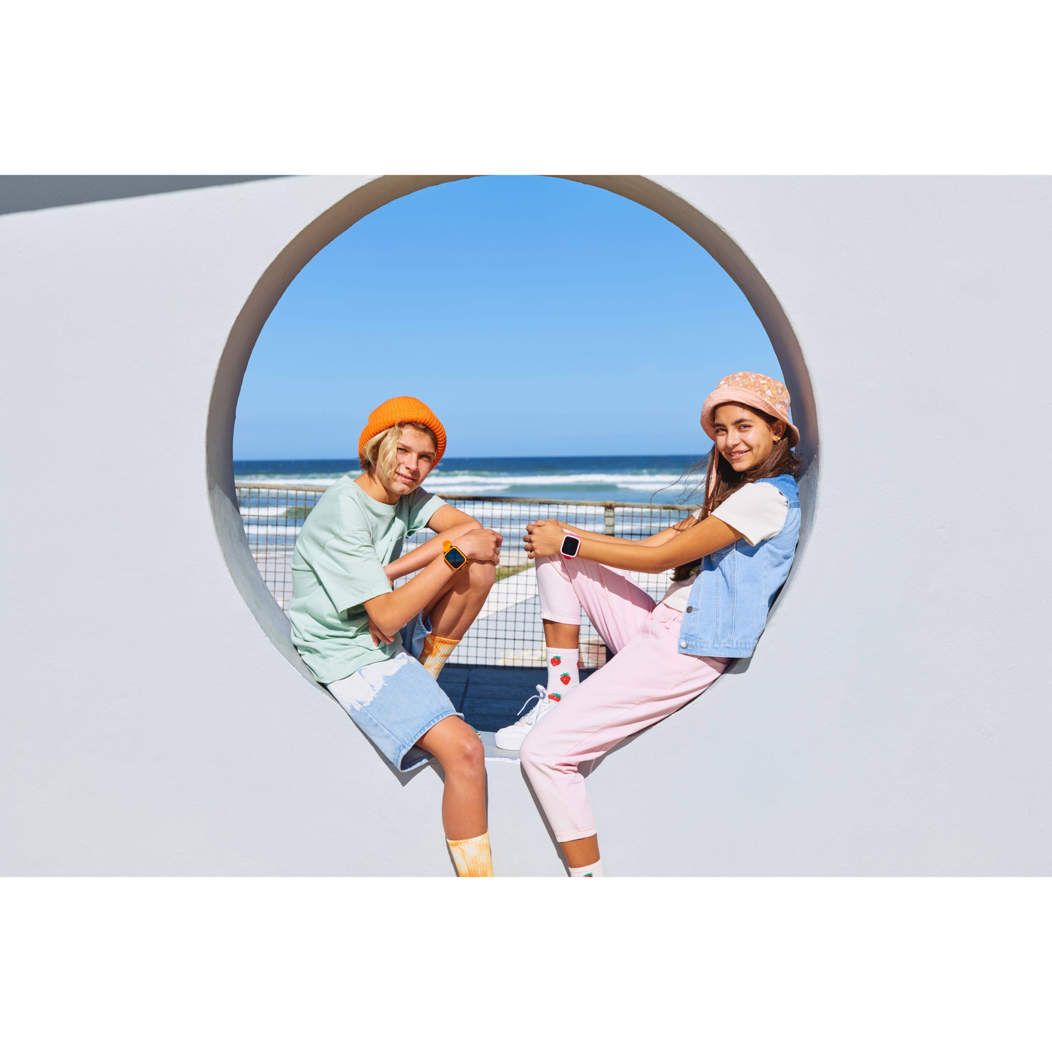 Alt View 8. Xplora - Kids' XGO3 (GPS + Cellular) Smart Watch 42mm Calls, Messages, SOS, GPS Tracker, Camera, Step Counter, SIM Card - Pink.