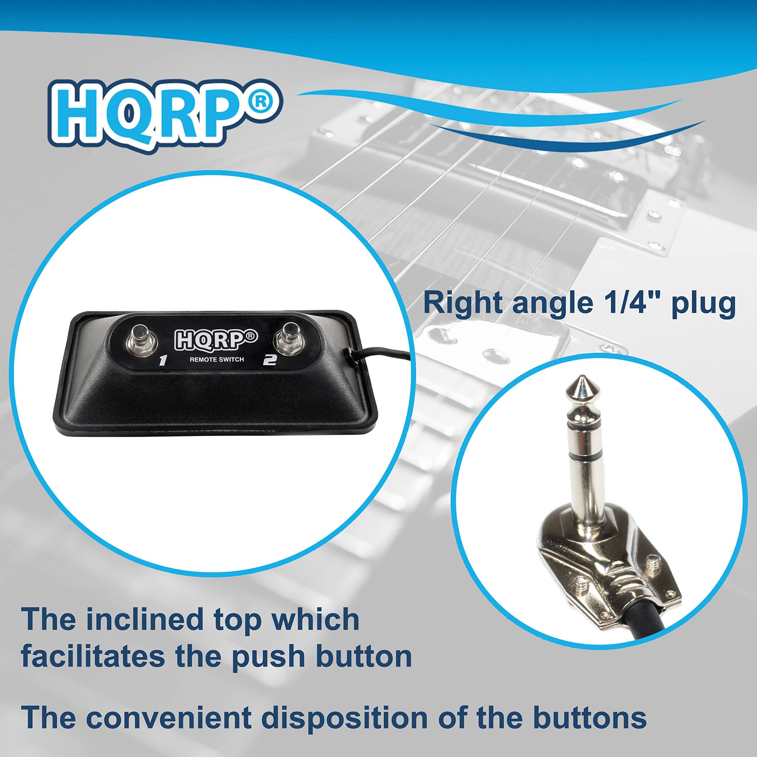 HQRP®

1 REMOTE SWITCH 2

Right angle 1/4" plug

The inclined top which facilitates the push button

The convenient disposition of the buttons