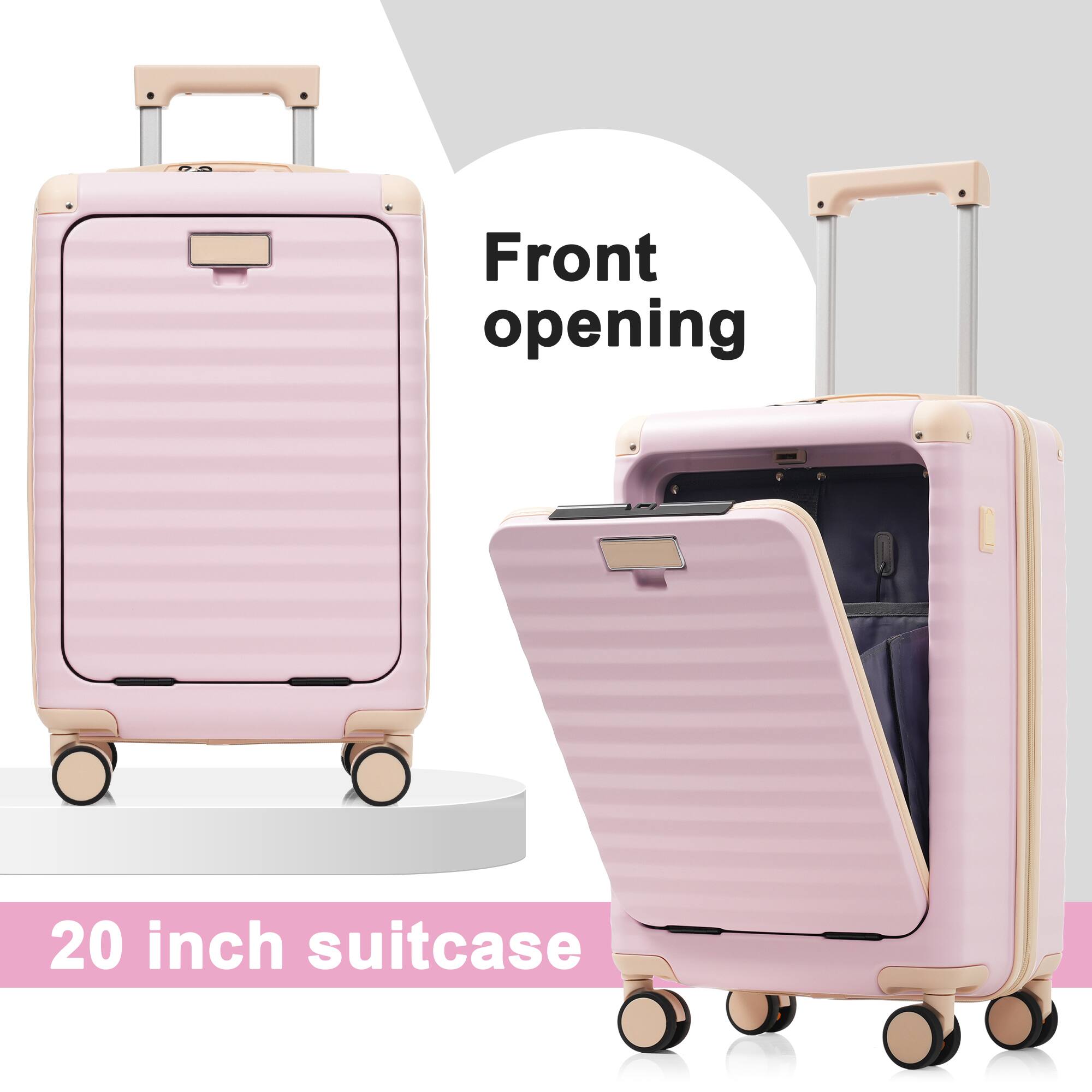 Front opening  
20 inch suitcase