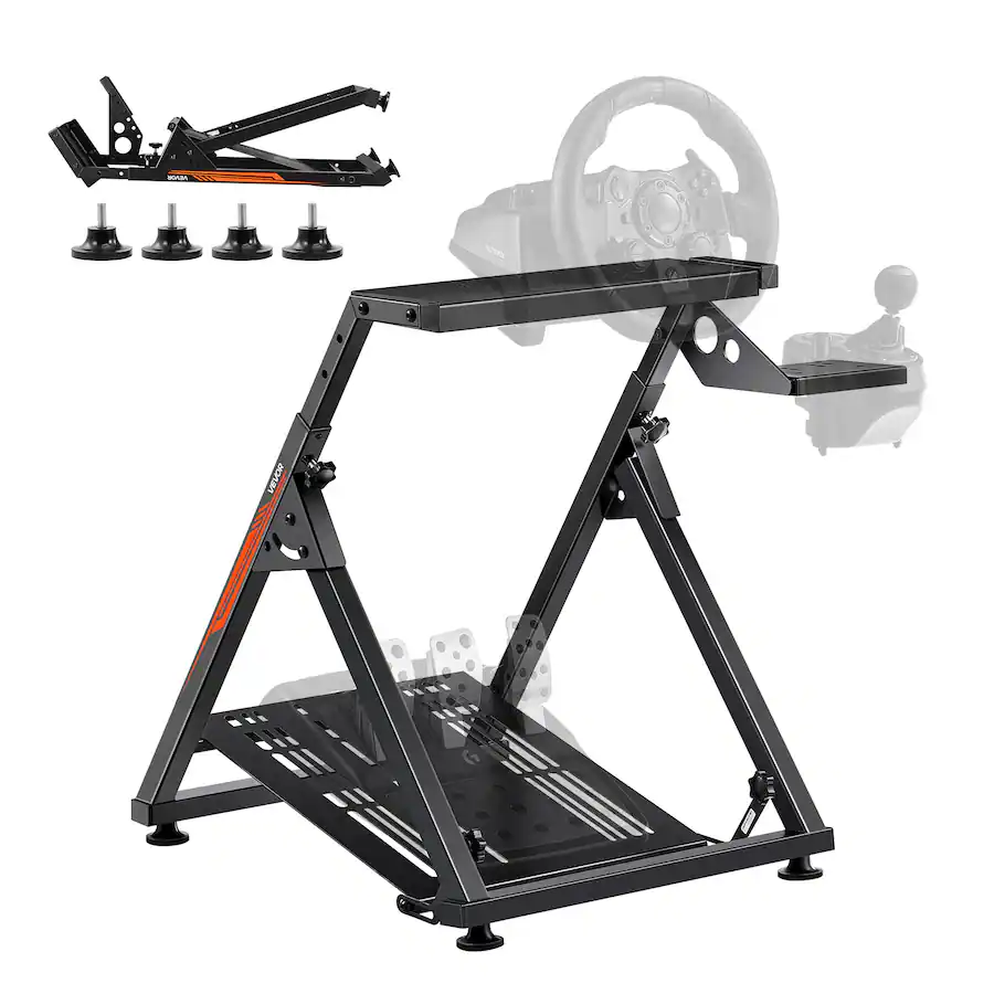 Sim Racing Adjustable Wheel Base Mount VEVOR Racing Wheel Stand, Adjustable & Foldable Simulator Stand for ...