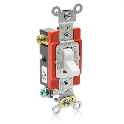 Ml C ED E0 MEAE K 5 E SWITCH AC 20Y/277V ONLY LEVITON A.C. SD CU-CLAD ONLY OR WIRE CU
LEVITON
100MA
120/277V AC ONLY
C. ONLY
WIRE ONLY
CU OR CU-CLAD