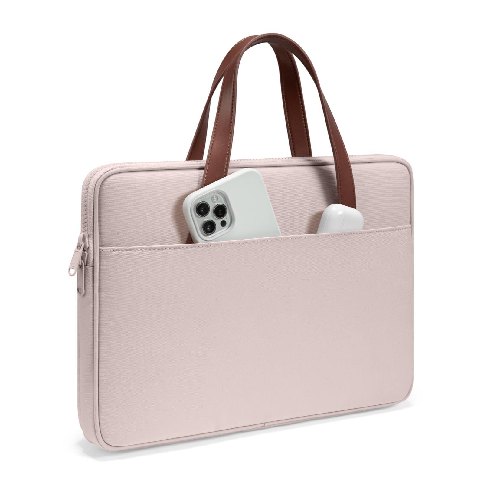 Alt View 3. tomtoc - Versatile-A11 Laptop Carrying Bag Case Sleeve for 14 inch MacBook Pro, 13" MacBook Air & Pro, Microsoft Surface Laptop - Blush Pink.