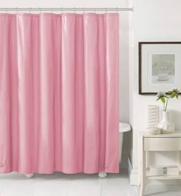 Kate Aurora - Hotel Heavy Duty 10 Gauge Vinyl Shower Curtain Liners - 72" x 72" Standard Shower Curtain Liner - Rose
