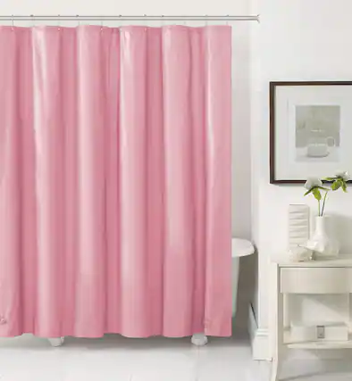 Front. Kate Aurora - Kate Aurora Hotel Heavy Duty 10 Gauge Vinyl Shower Curtain Liners - Rose 72" x 72" Standard Shower Curtain Liner - Rose.