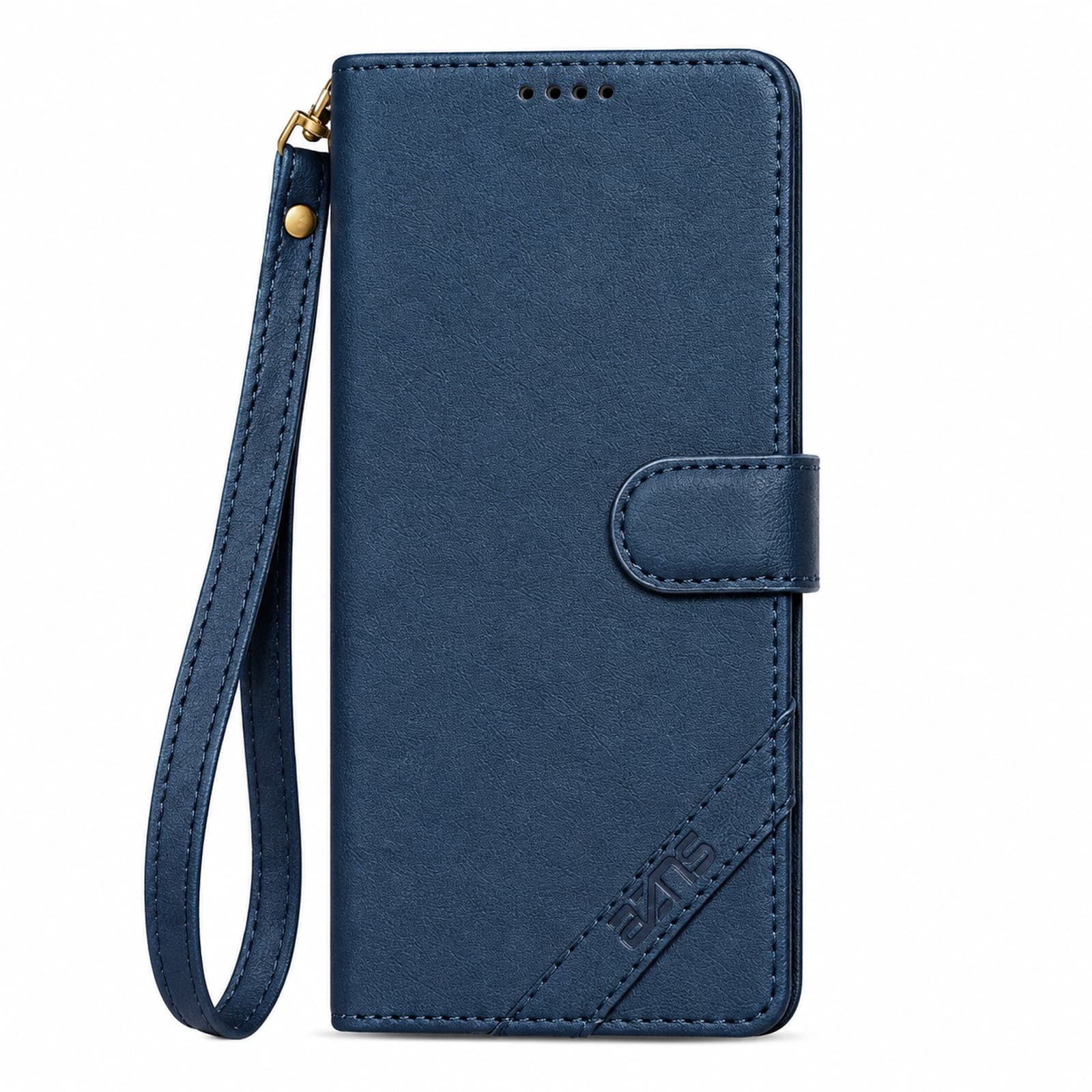 Dteck - Magnetic Wallet Case For Apple iPhone 17 Pro Max, Shockproof Card Pocket RFID Blocking Stand Strap Flip Folio Cover - Blue