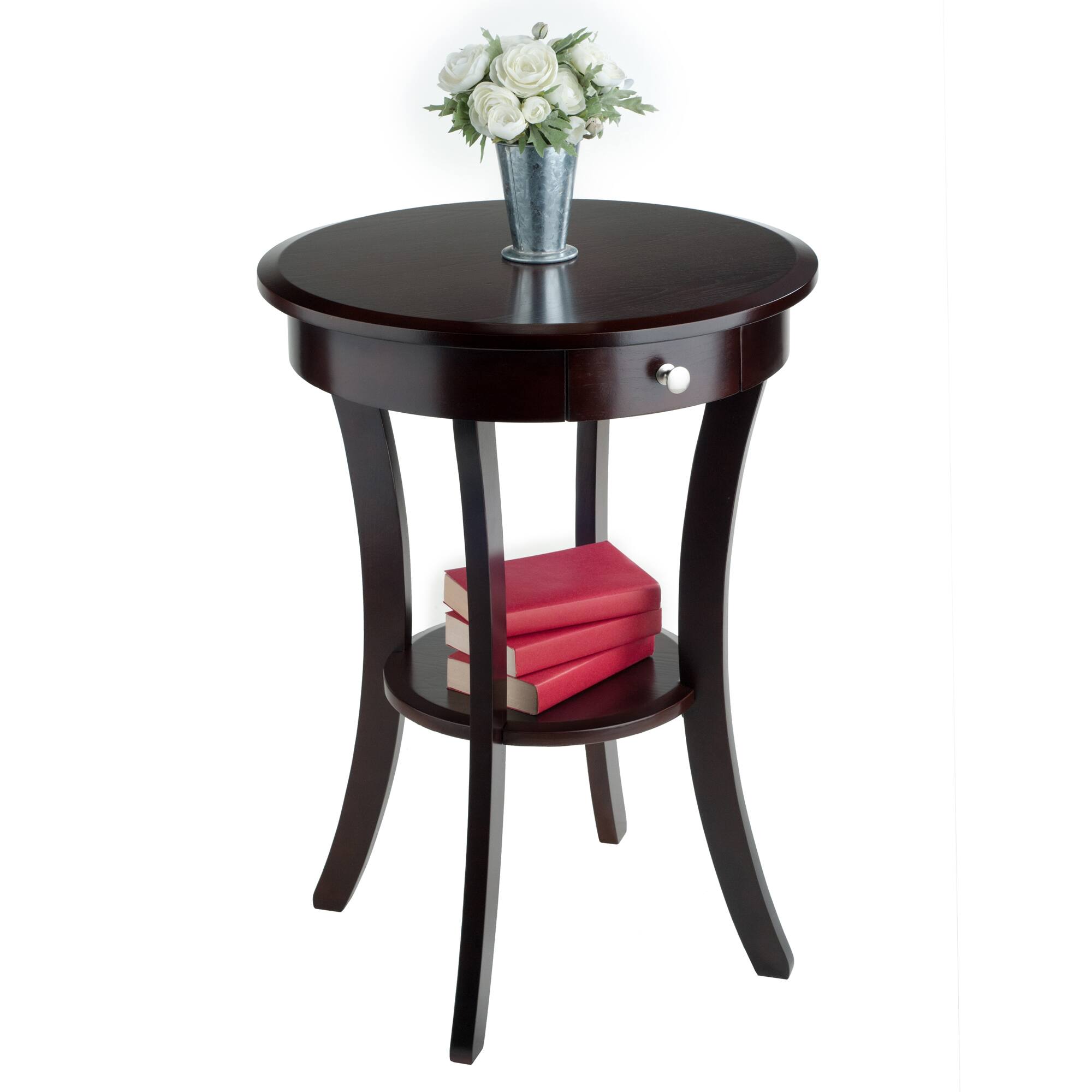 Alt View 1. Winsome Wood - Sasha Round Accent Table - Cappuccino.