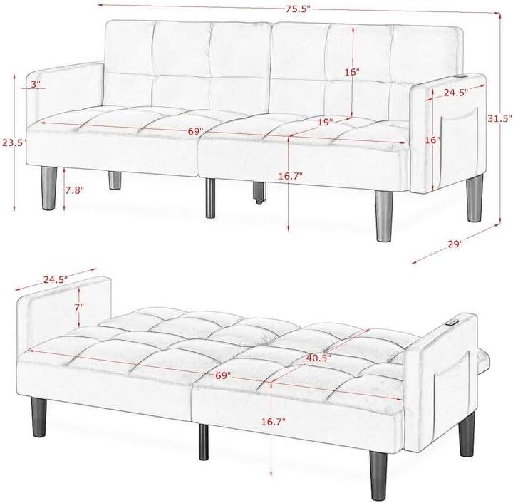 75.5"  
3"  
16"  
24.5"  
23.5"  
69"  
19"  
16"  
31.5"  
7.8"  
16.7"  
29"  
24.5"  
7"  
40.5"  
69"  
16.7"