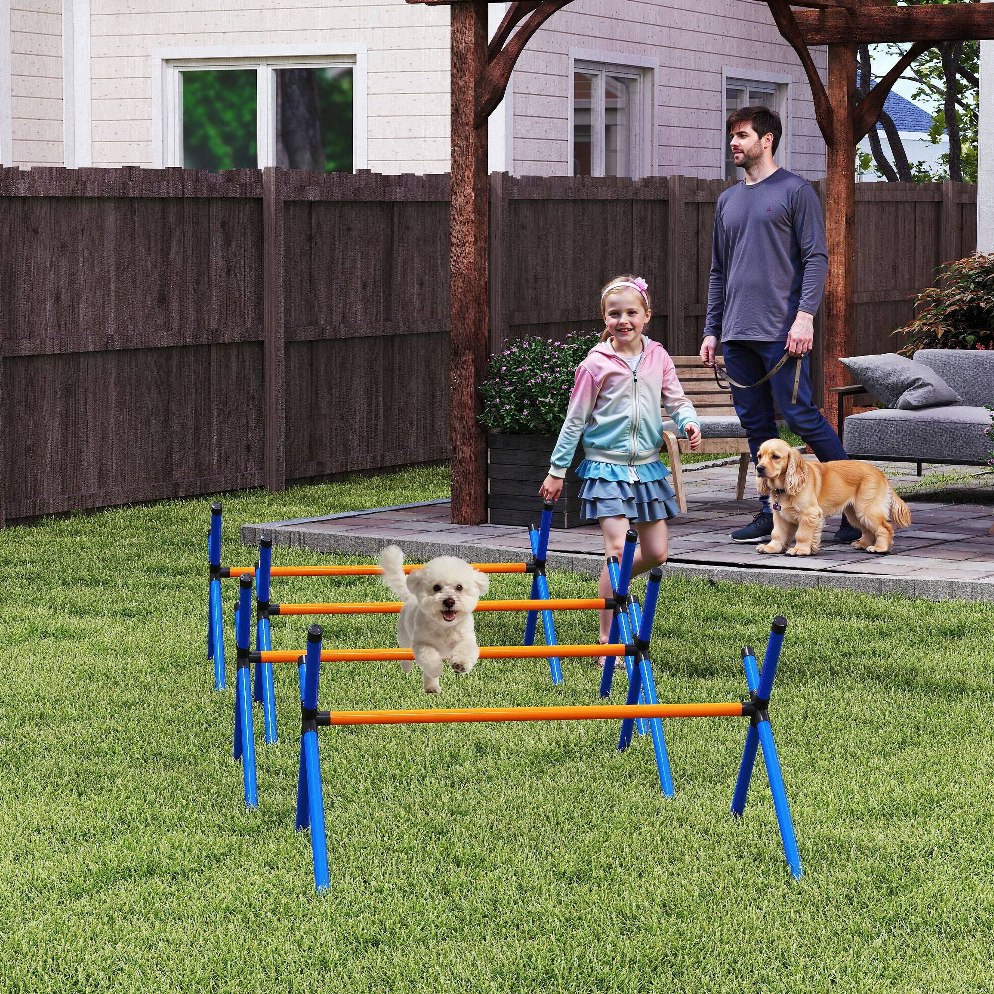 Alt View 1. Pawhut - Pieces Dog Agility Equipment - Orange.