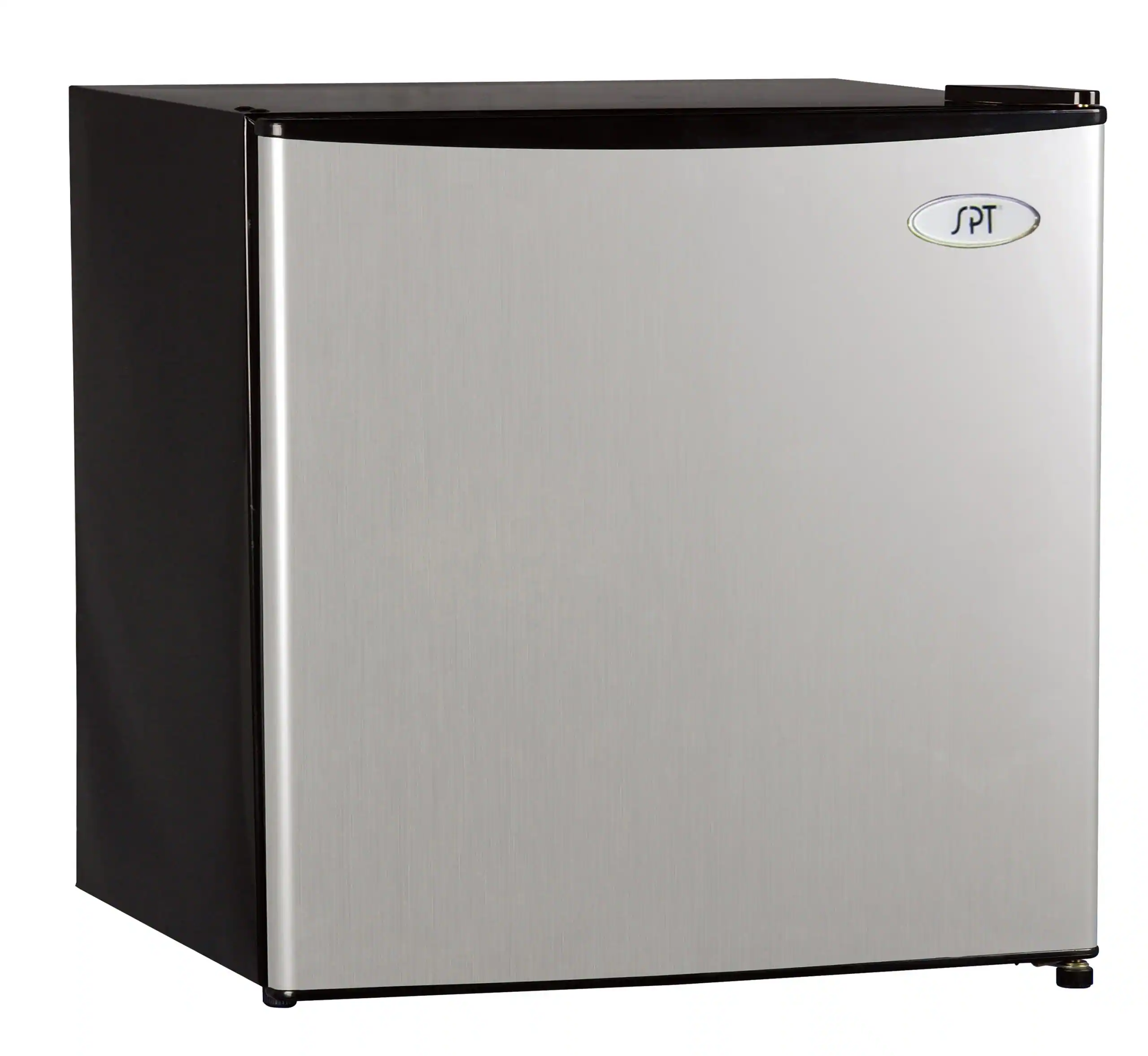 SPT - 1.7 cu. ft. Compact Refrigerator - Stainless steel and black