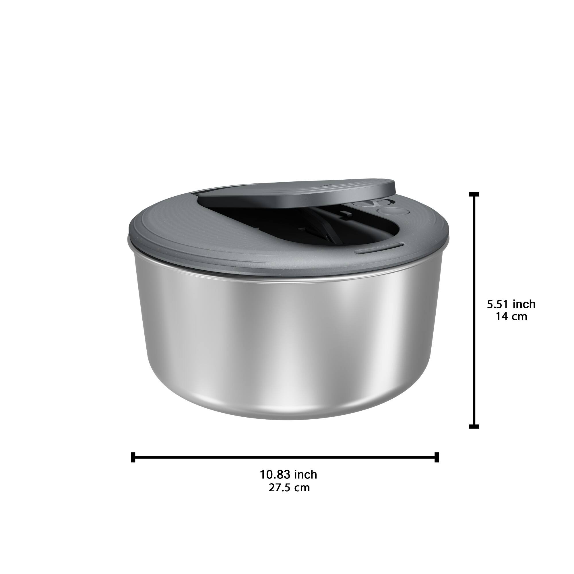 Zyliss Swift Dry Stainless Steel Salad Spinner, Large Gray - Best Buy