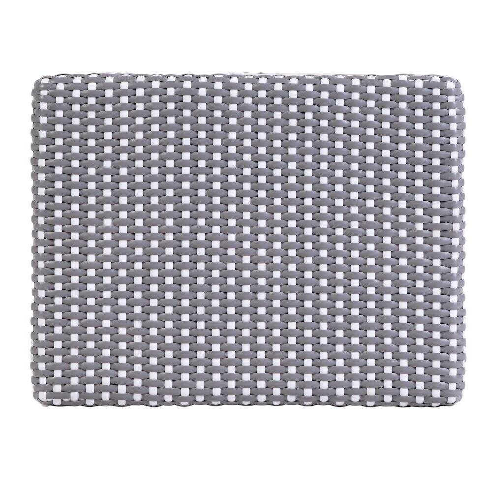 Front. Butler Specialty - Laguna 30.5 in. Seat Height Rectangular Rattan Backless Bar Stool Gray and White - Gray And White.