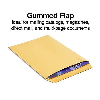 Gummed Flap  
Ideal for mailing catalogs, magazines, direct mail, and multi-page documents