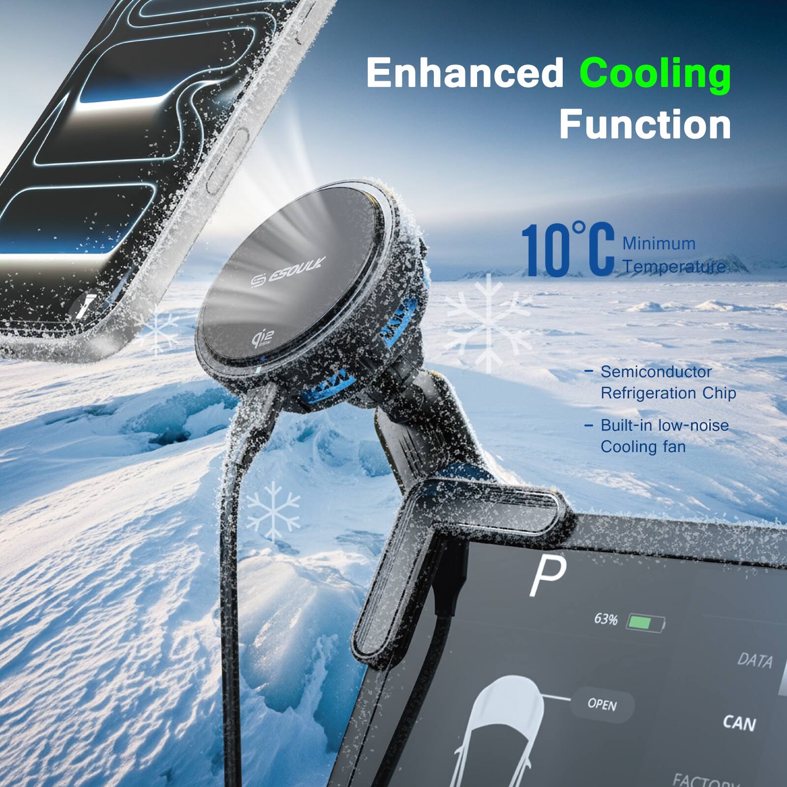 Enhanced Cooling Function

10°C Minimum Temperature

- Semiconductor Refrigeration Chip
- Built-in low-noise Cooling fan

P 63% DATA OPEN CAN FACTORY