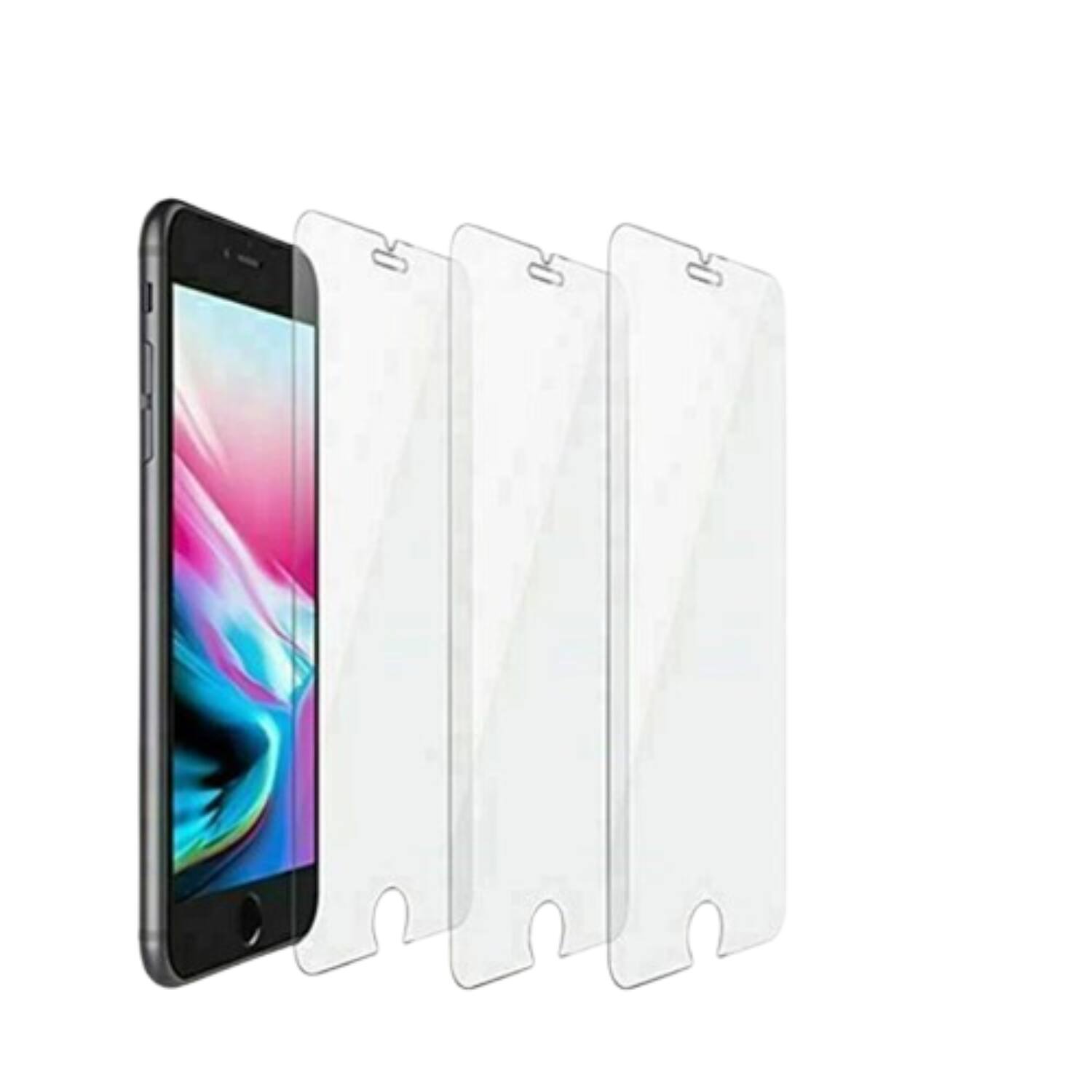 Front. Stock Preferred - 3-Pack Premium Tempered Glass Screen Protectors for iPhone 6 Plus - Clear.