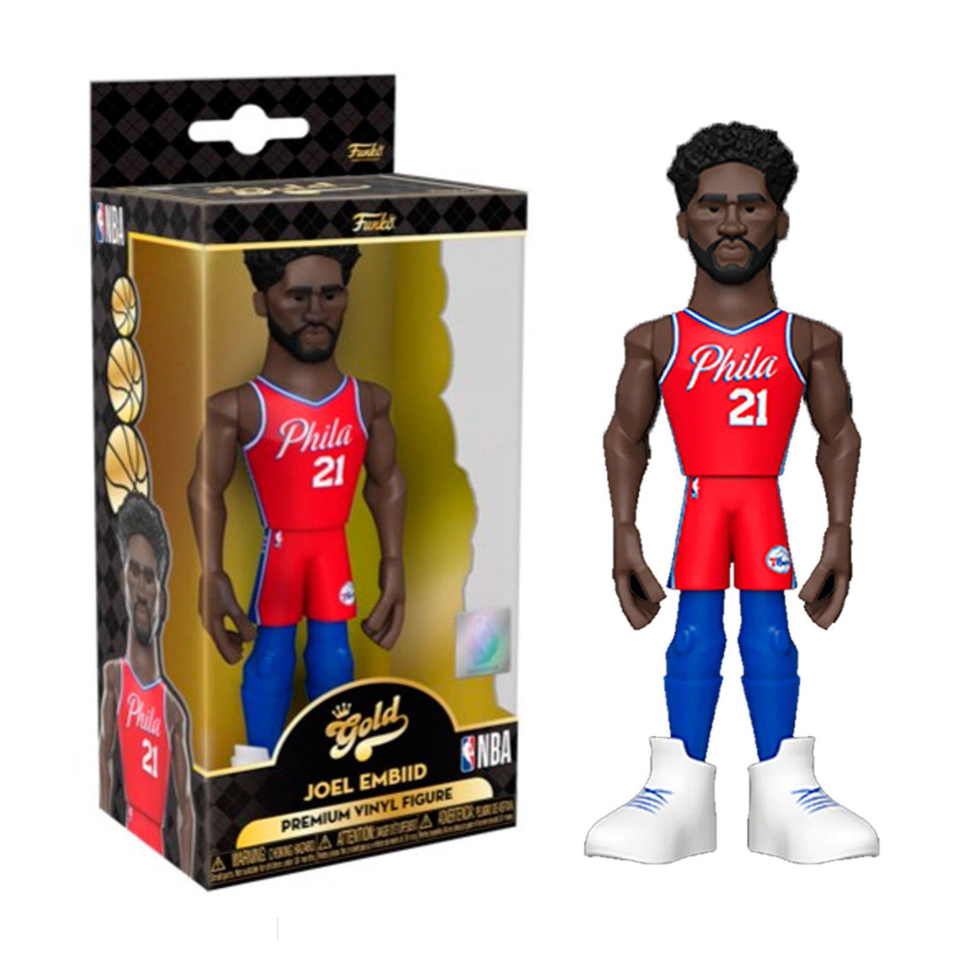 Funko  
Phila 21  
Gold NBA  
Joel Embiid  
Premium Vinyl Figure  
NBA
