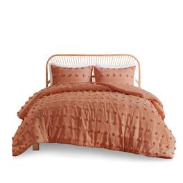 Gracie Mills - Eloise Clip Jacquard Duvet Cover Set - Rust