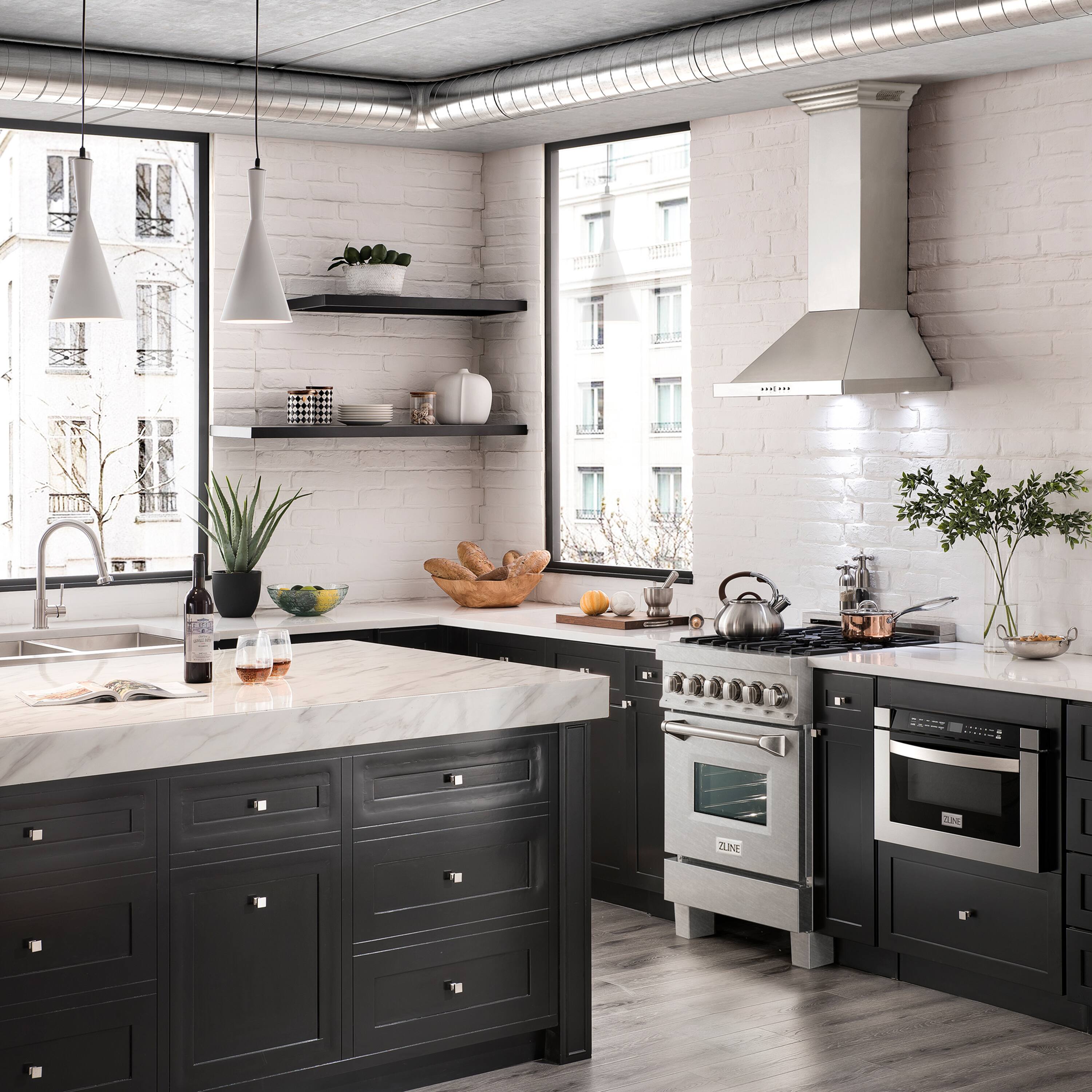 Alt View 17. ZLINE - ZLINE 24 in. Legacy Dual Fuel Range w/ 4 Brass Burners in Satin Stainless Steel (RAS-SN-BR-24) - Satin Stainless Steel.