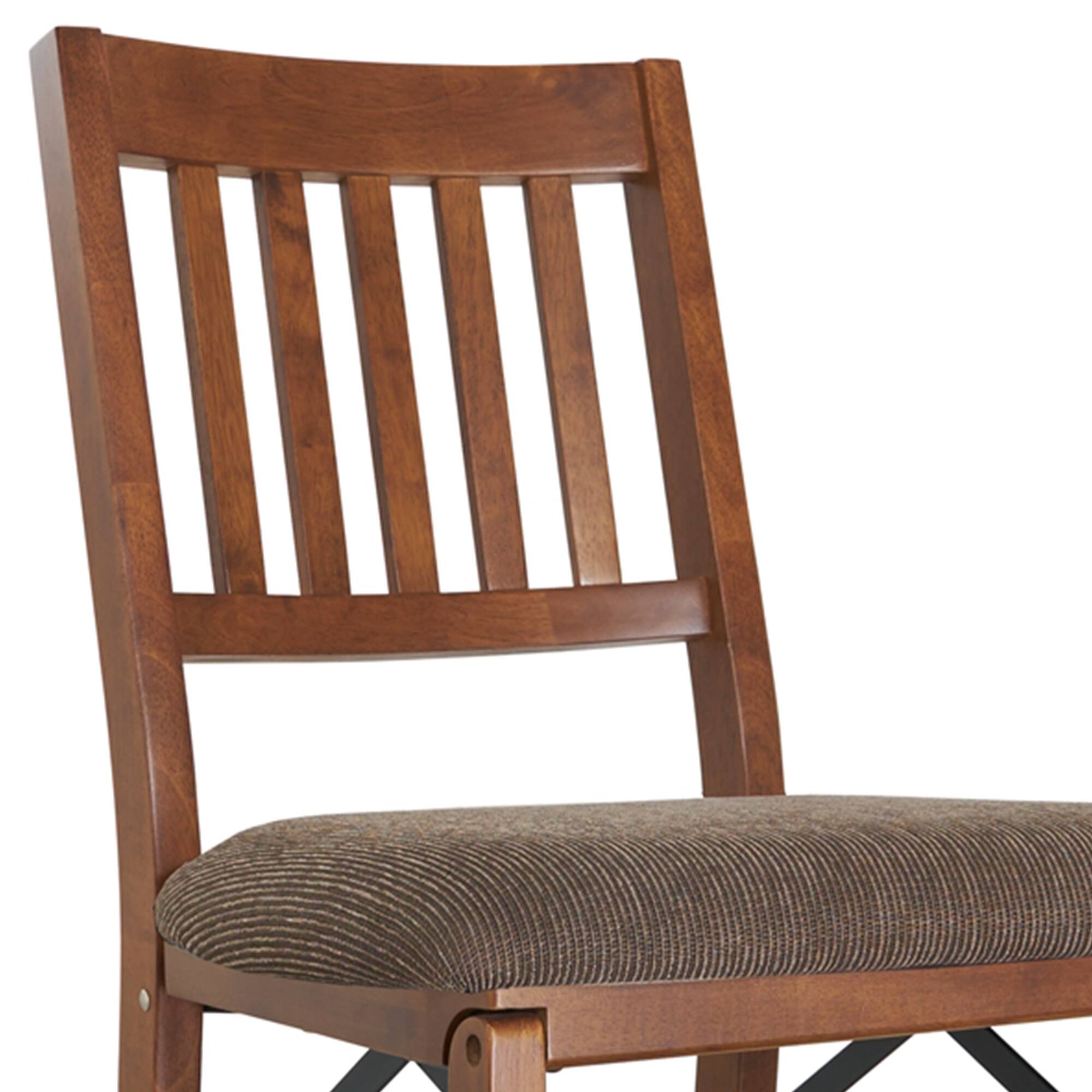 Alt View 7. Stakmore - Stakmore Arts & Crafts Folding Counter Stool, Espresso Frame with Espresso Bonded Leather - Espresso.