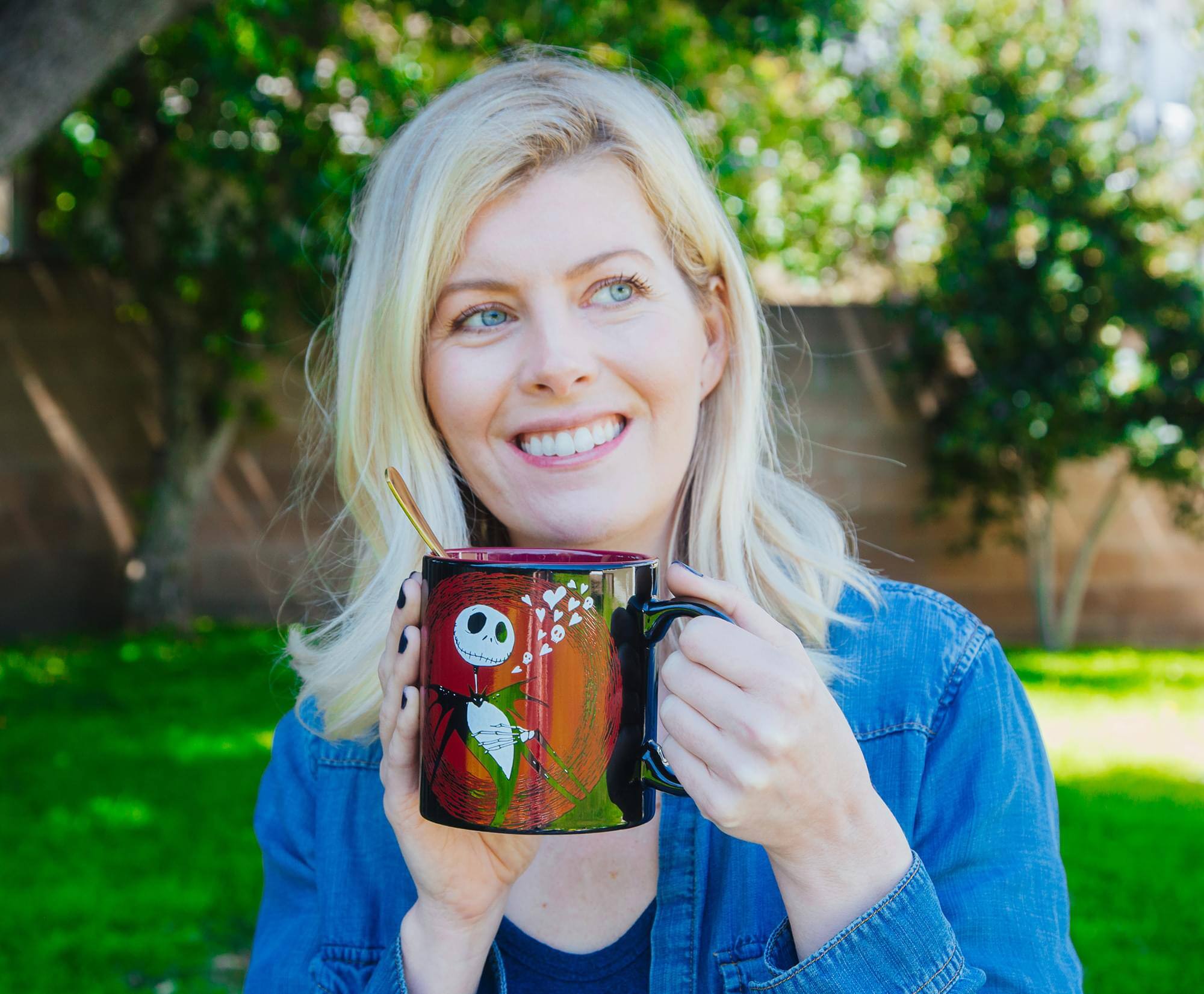 Alt View 5. Disney - Disney The Nightmare Before Christmas Jack Hearts Ceramic Mug | 20 Ounces - Black.