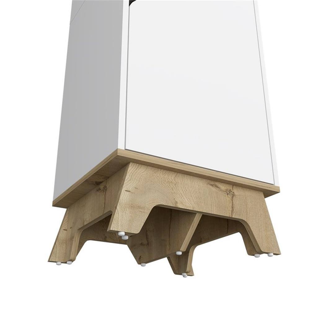 Alt View 5. TOV Furniture - British 2-Door Modern Engineered Wood Single Pantry - White.