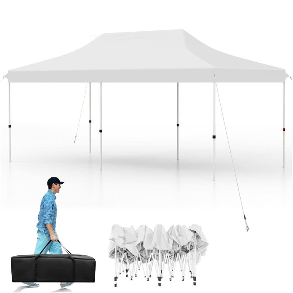 Alt View 6. Kadyn - Canopy, Outdoor Canopy Tent,10 X 20 FT Pop up Canopy Tent Foldable Portable Outdoor Gazebo with Carry Bag-White.