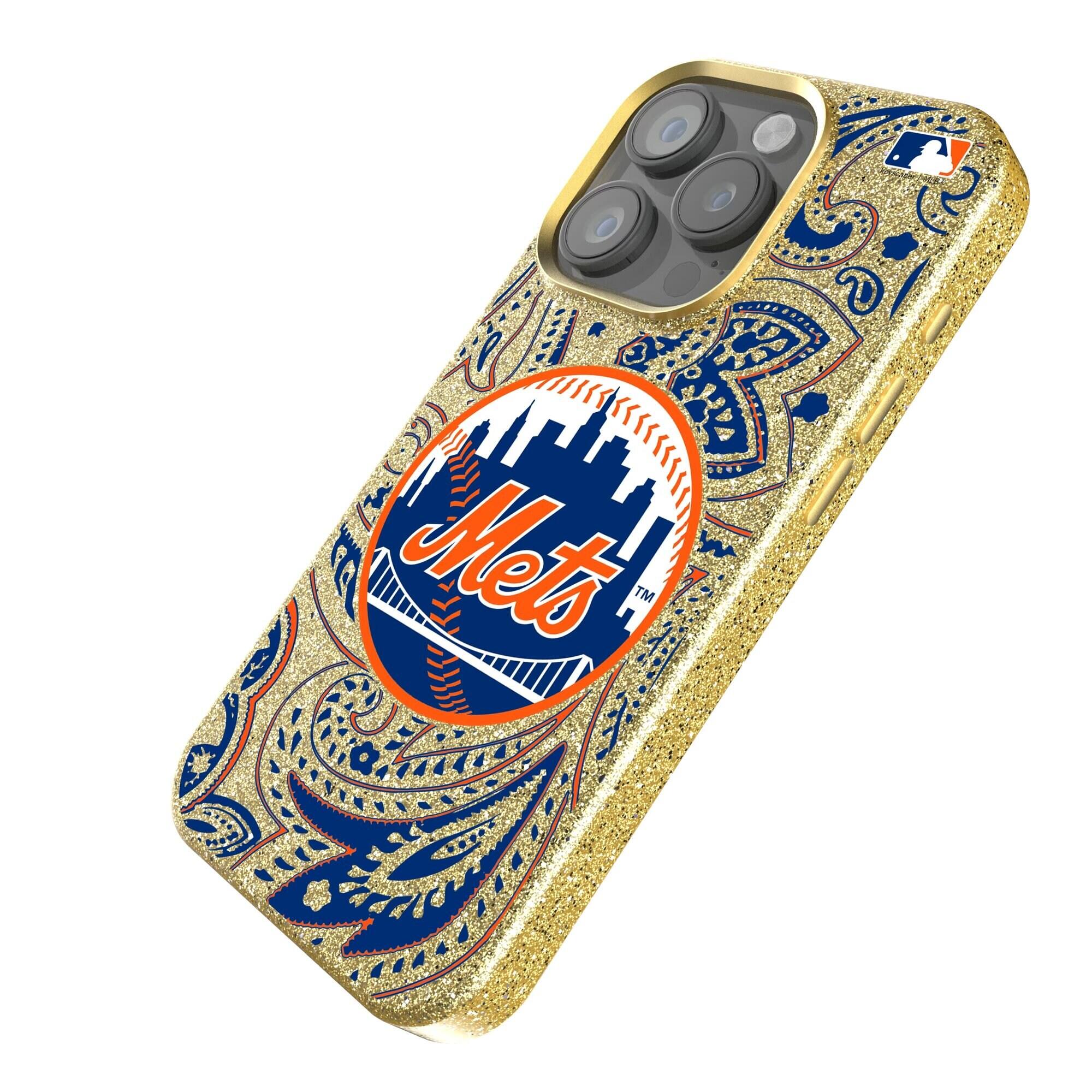 Alt View 1. Keyscaper - Paisley Bling iPhone Case - 16 Pro Max - Gold.