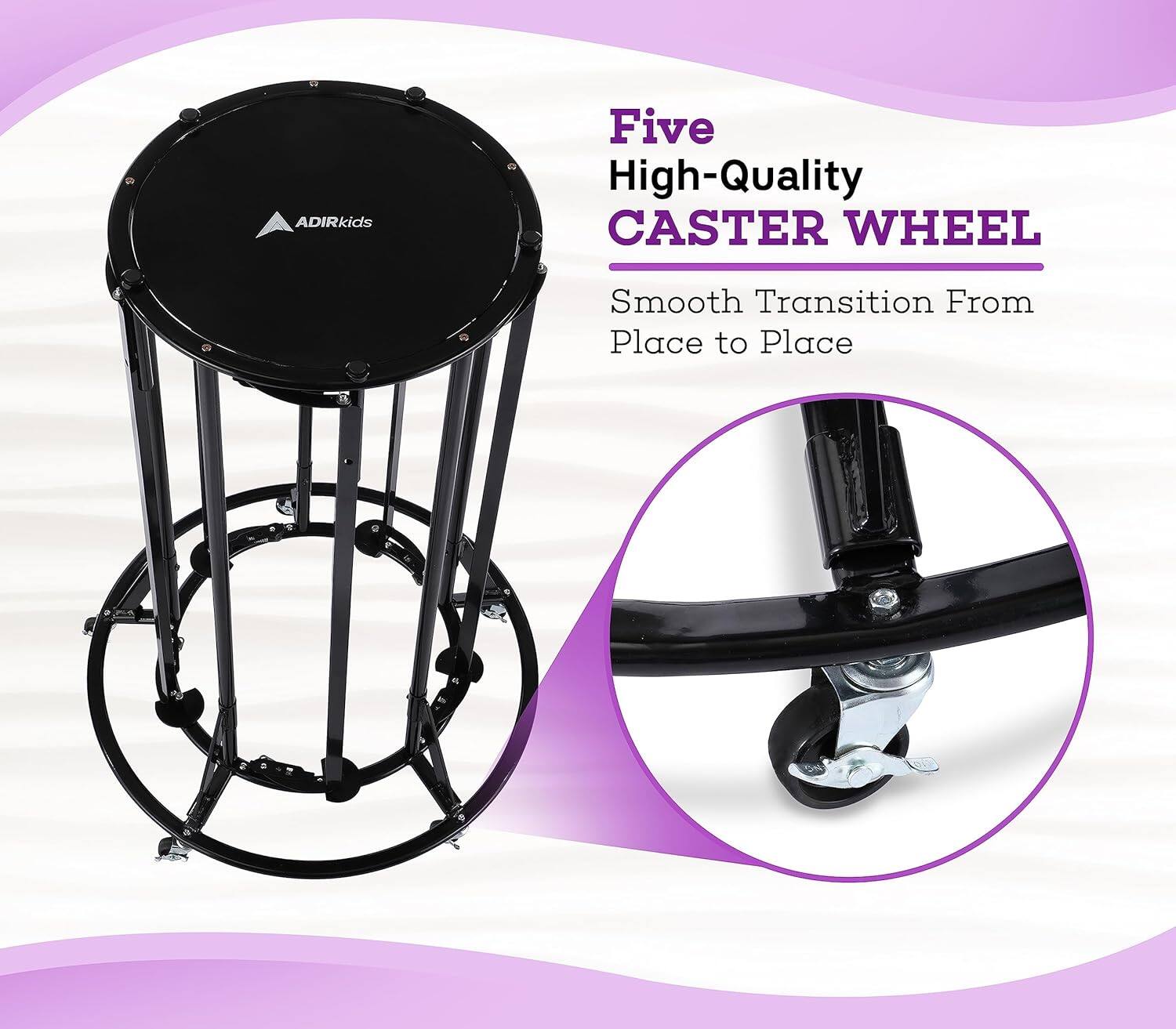 ADIRkids Five High-Quality CASTER WHEEL
Smooth Transition From Place to Place