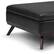 Alt View 4. Simpli Home - Owen 36 inch Mid Century Modern Square Coffee Table Storage Ottoman in Distressed Black Vegan Faux Leather,Assembled - Distressed Black.