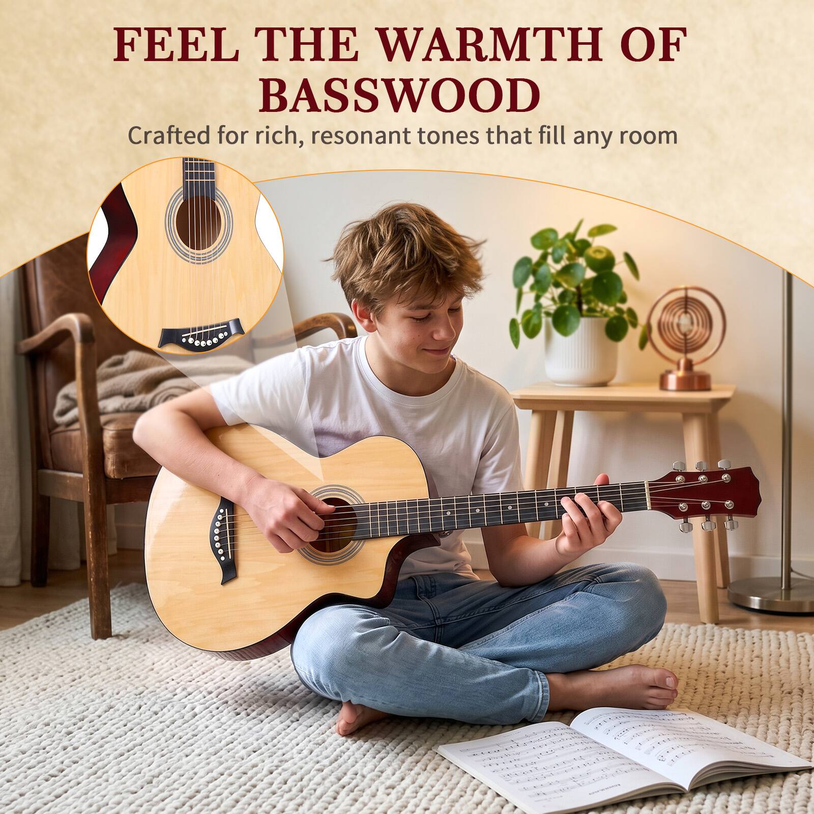 FEEL THE WARMTH OF BASSWOOD  
Crafted for rich, resonant tones that fill any room