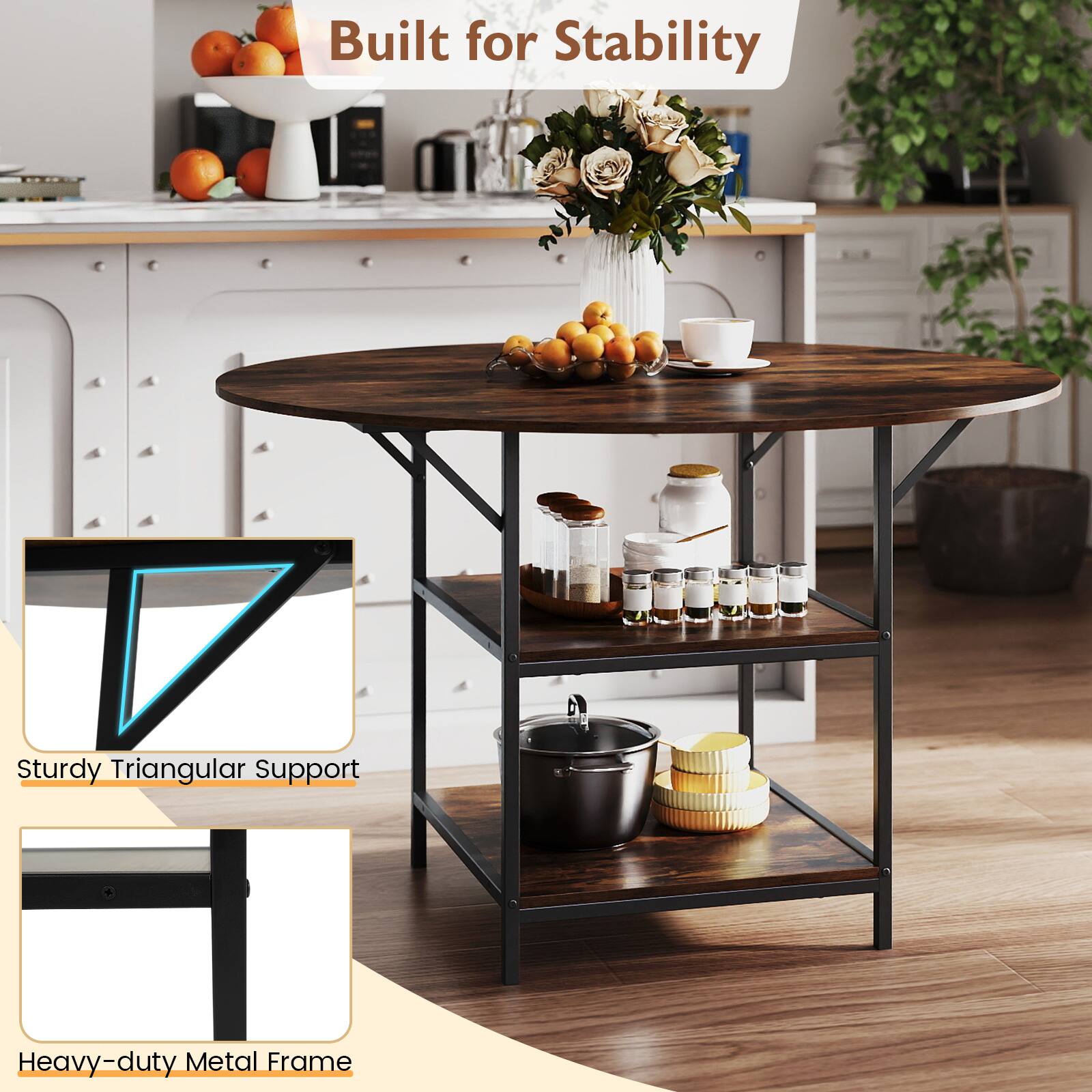 Built for Stability  
Sturdy Triangular Support  
Heavy-duty Metal Frame