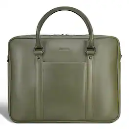 Champs - Onyx Collection Leather Laptop Briefcase - Khaki