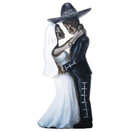 Pacific Trading - Mariachi Couple Bride and Groom Skeletons in an Embrace Day of the Dead Figurine