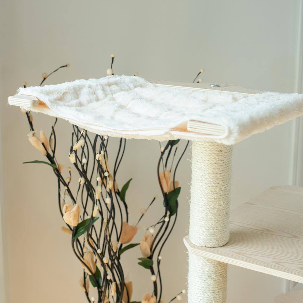 Alt View 4. Armarkat - Real Wood Premium Scots Pine 54Inch Cat Tree With Three Levels Perch Condo - Beige.