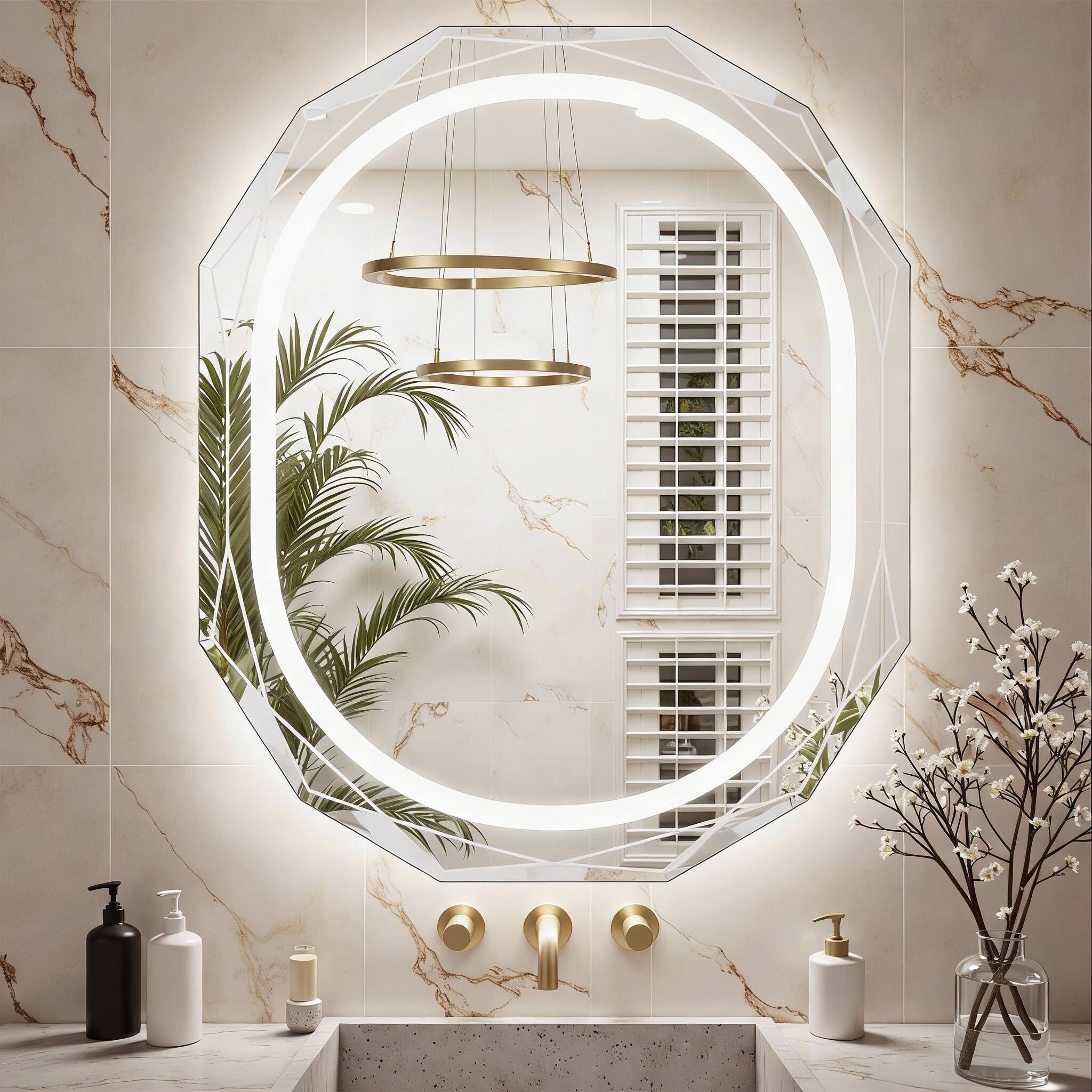 Frameless 36"L x 30"W Oval Style