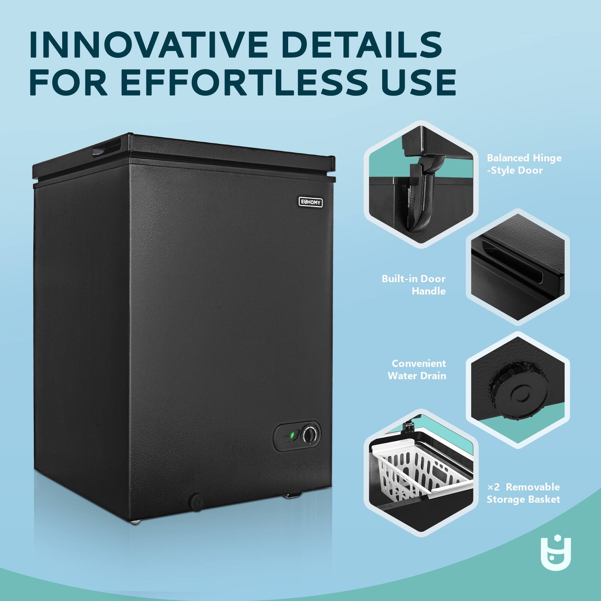 INNOVATIVE DETAILS FOR EFFORTLESS USE

- Balanced Hinge Style Door
- Built-in Door Handle
- Convenient Water Drain
- x2 Removable Storage Basket