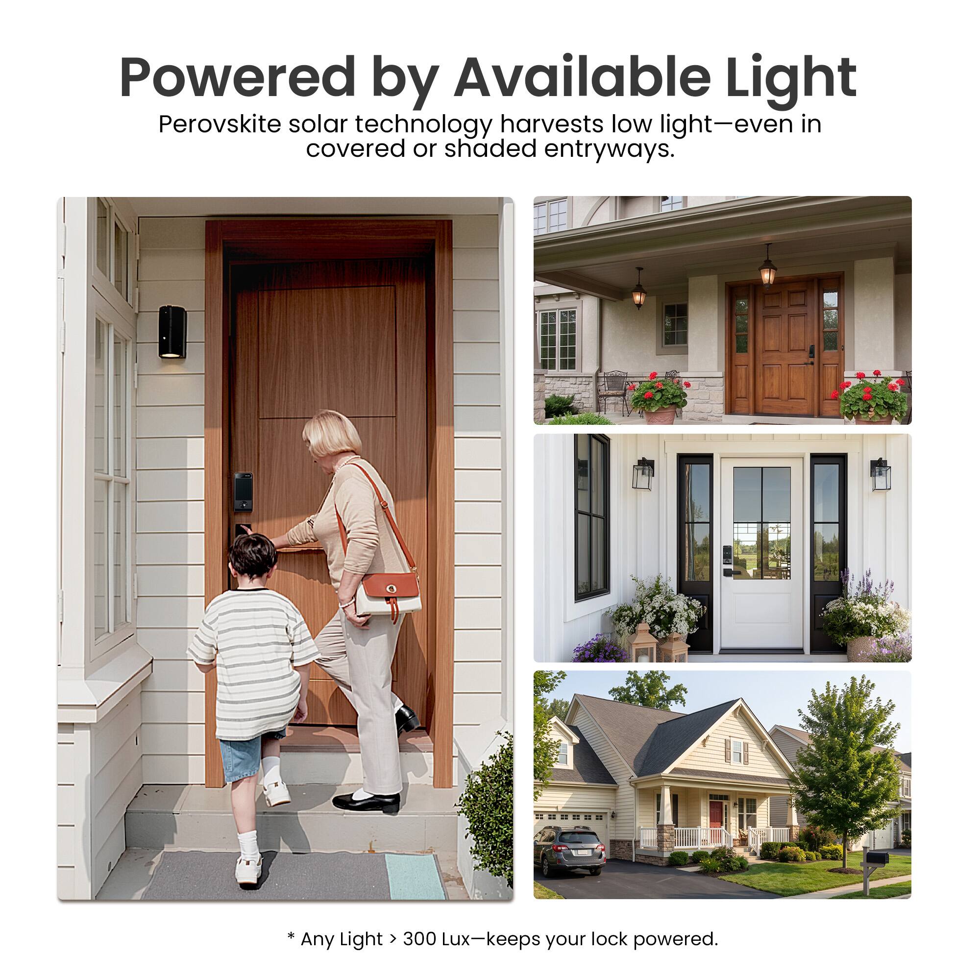 DESLOC V150 Plus Solar Battery Powered Smart Lock WiFi Keyless Deadbolt ...