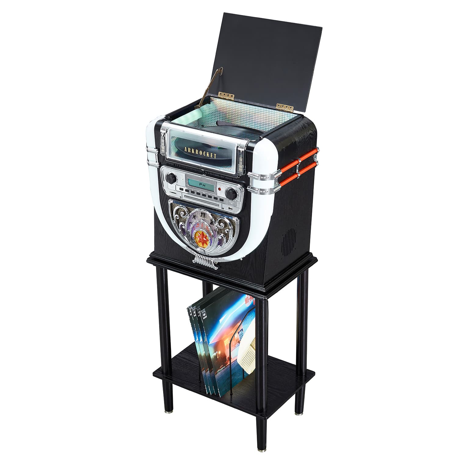 Arkrocket Boston Tabletop Jukebox Record Player Entertainment