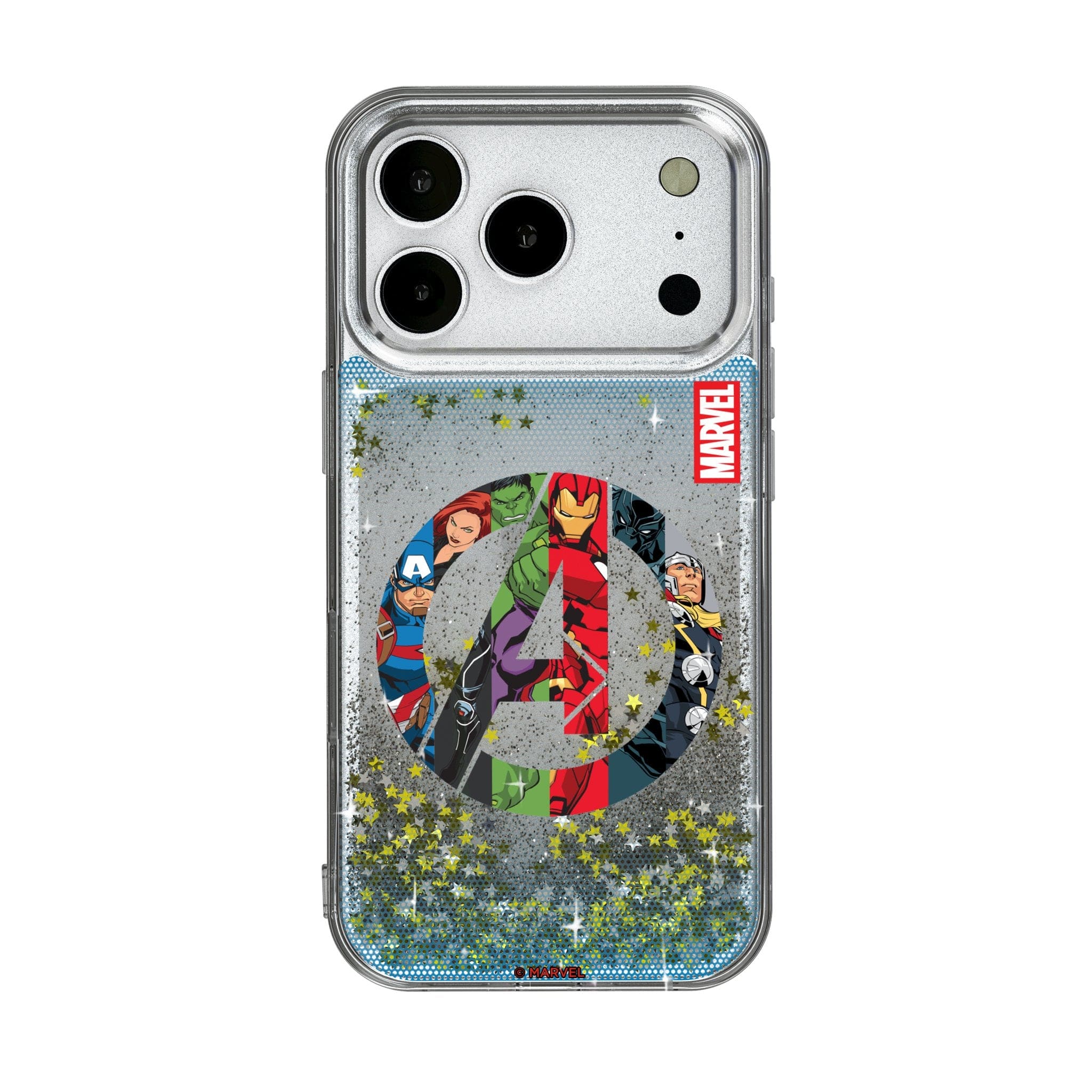 Keyscaper - Marvel Grid Glitter Phone Case - Apple iPhone 17 Pro - Avengers