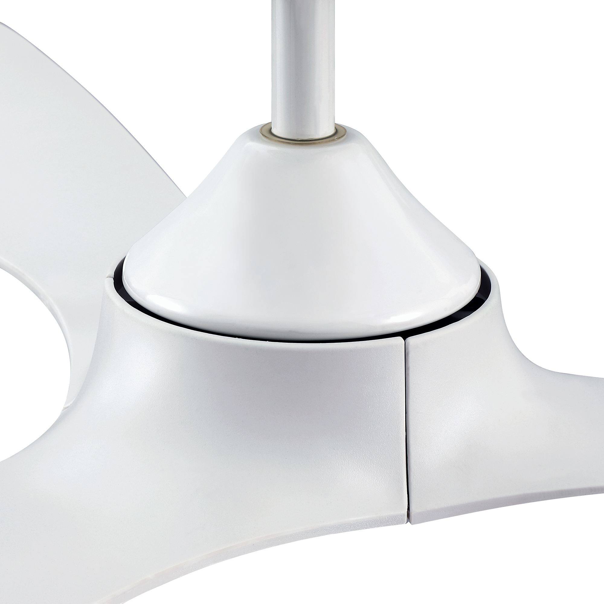 Alt View 6. Parrot Uncle - 56 in. Modern White Propeller 3-Blade Ceiling Fan with Remote Control without Light - White.