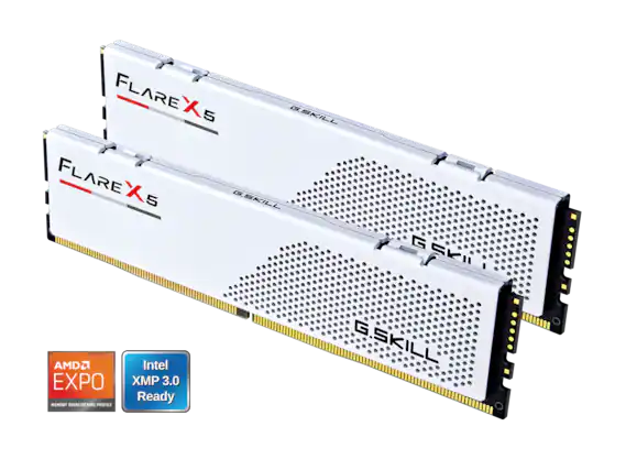 FLAREX5
G.SKILL
AMD EXPO
MEMORY OVERCLOCKING PROFILE
Intel XMP 3.0 Ready