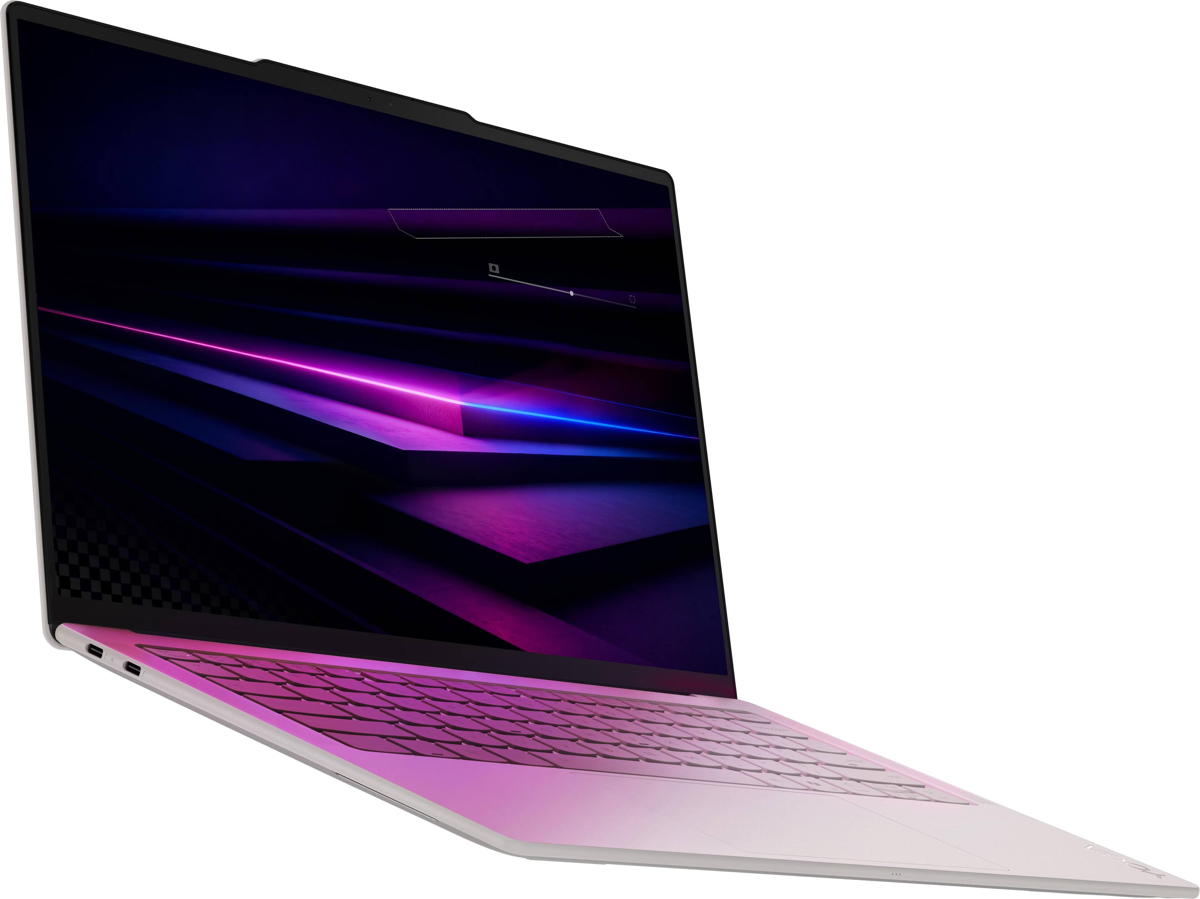 Alt View 8. Lenovo - Yoga Slim 7i Ultra Aura Edition- 14" 3K 120Hz OLED Touchscreen Laptop- Core Ultra 7 355 2026- 32GB Memory- 1TB Storage - Seashell.