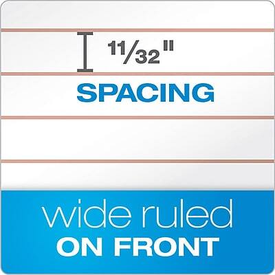 11/32" SPACING  
wide ruled ON FRONT