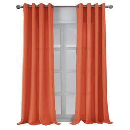 RT Designers Collection - Cole Textured Grommet Room Darkening Curtain Panel 54" x 84" - Orange