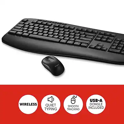 Staples Computer Keyboard Staples TECH Wireless Keyboard and Optical Mouse Combo Black ST62637 ...