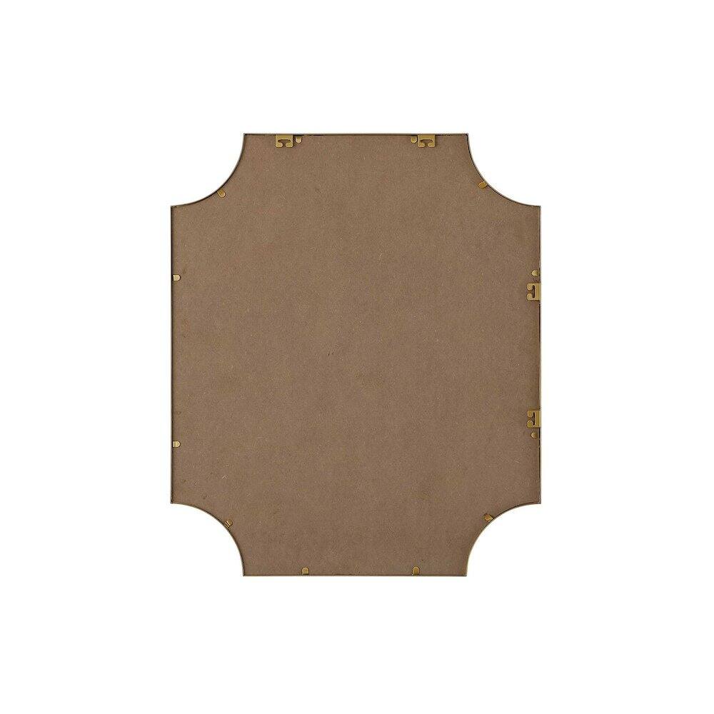 Angle. Elegant Kitchen and Bath - Notched Metal Mirror 30x36 inch in Brass - Brass.