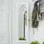 Angle. Costway - Wall Mounted Mirrored Jewelry Cabinet Organizer w/LED Lights - White.