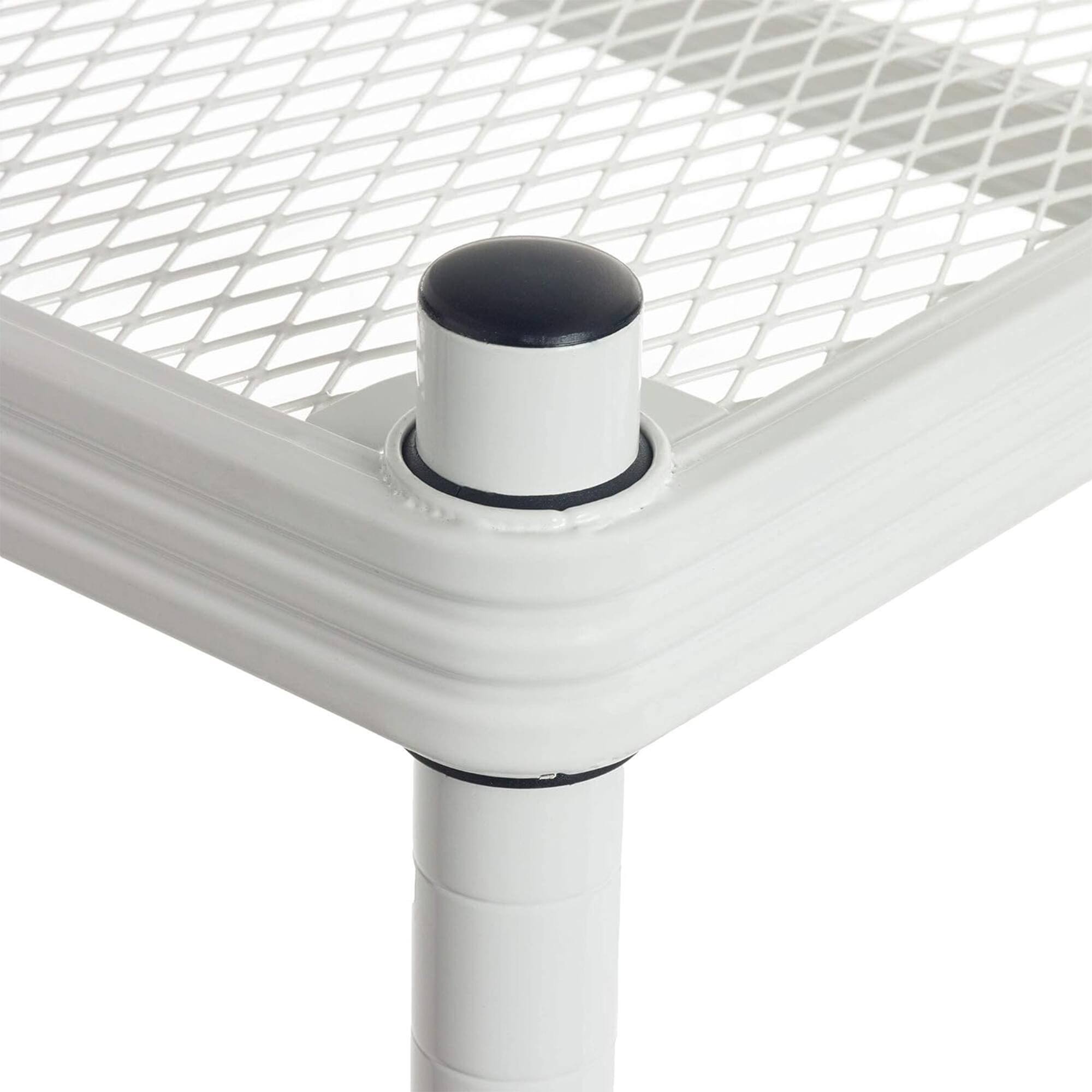 Alt View 7. Design Ideas - Design Ideas MeshWorks 6 Tier Tower Metal Storage Shelving Unit Rack, White - White.